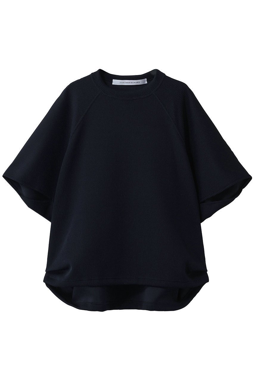【マルティニーク/martinique】の【COGTHEBIGSMOKE】カットソー インテリア・キッズ・メンズ・レディースファッション・服の通販 founy(ファニー) 　ファッション　Fashion　レディースファッション　Fashion for Women　トップス・カットソー　Cut & Sew Tops　シャツ・ブラウス・オフィスカジュアル　Elegant Blouses & Button-Ups　ロングTシャツ・Tシャツ　Longline T-Shirts & Tees　カットソー・ベーシックTシャツ　Cut-and-Sewn Tops / Stretch Tees & Basics　なめらか　Smooth, Silky Texture　カットソー　Cut and Sewn Top　ショート　Short, Short Length　シンプル　Simple, Minimal　スリーブ　Sleeve, Long Sleeve / Short Sleeve　ビッグ　Big, Oversized　フォルム　Silhouette, Form　ネイビー|ID: prp329100004918539 ipo3291000000036891824