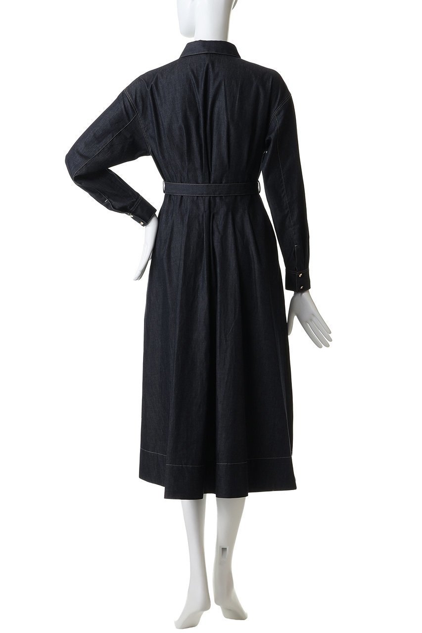 【アナイ/ANAYI】のライトデニムタックシャツワンピース 人気、トレンドファッション・服の通販 founy(ファニー) 　ファッション　Fashion　レディースファッション　Fashion for Women　ワンピース　Dresses　シャツワンピース / 1枚で着映えコーデ　Shirt Dresses　チュニック　Tunic Tops & Dresses　インディゴ　Indigo Denim　チュニック　Tunic, Long Top　デニム　Denim, Jeans Material　フィット　Fit, Slim Fit　フレア　Flare, Flared　ロング　Long, Long-Length　other-4|ID: prp329100004918543 ipo3291000000036891896