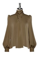 【デイジーリン/DAISY LIN】のBlouse Daisy Elegant Ribbon 人気、トレンドファッション・服の通販 founy(ファニー) ファッション Fashion レディースファッション Fashion for Women トップス・カットソー Cut & Sew Tops シャツ・ブラウス・オフィスカジュアル Elegant Blouses & Button-Ups アンティーク Antique-Inspired インナー Innerwear エレガント 上品 Elegant カフス Cuff Design ジャケット Jacket, Outerwear スリーブ Sleeve, Long Sleeve / Short Sleeve チュール Tulip, Tulip Motif パウダー Powder, Soft Tone リボン Ribbon, Bow ループ Loop, Loop Knit ロング Long, Long-Length 再入荷 Restock / Back in Stock thumbnail アンティークブラウン|ID: prp329100004918550 ipo3291000000036892074