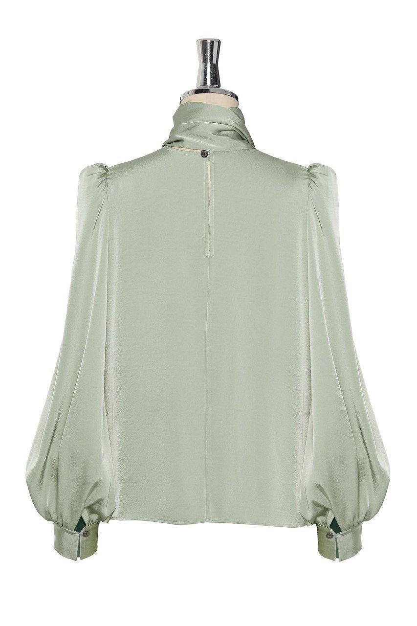 【デイジーリン/DAISY LIN】のBlouse Daisy Elegant Ribbon 人気、トレンドファッション・服の通販 founy(ファニー) 　ファッション　Fashion　レディースファッション　Fashion for Women　トップス・カットソー　Cut & Sew Tops　シャツ・ブラウス・オフィスカジュアル　Elegant Blouses & Button-Ups　アンティーク　Antique-Inspired　インナー　Innerwear　エレガント 上品　Elegant　カフス　Cuff Design　ジャケット　Jacket, Outerwear　スリーブ　Sleeve, Long Sleeve / Short Sleeve　チュール　Tulip, Tulip Motif　パウダー　Powder, Soft Tone　リボン　Ribbon, Bow　ループ　Loop, Loop Knit　ロング　Long, Long-Length　再入荷　Restock / Back in Stock　other-2|ID: prp329100004918550 ipo3291000000036892075