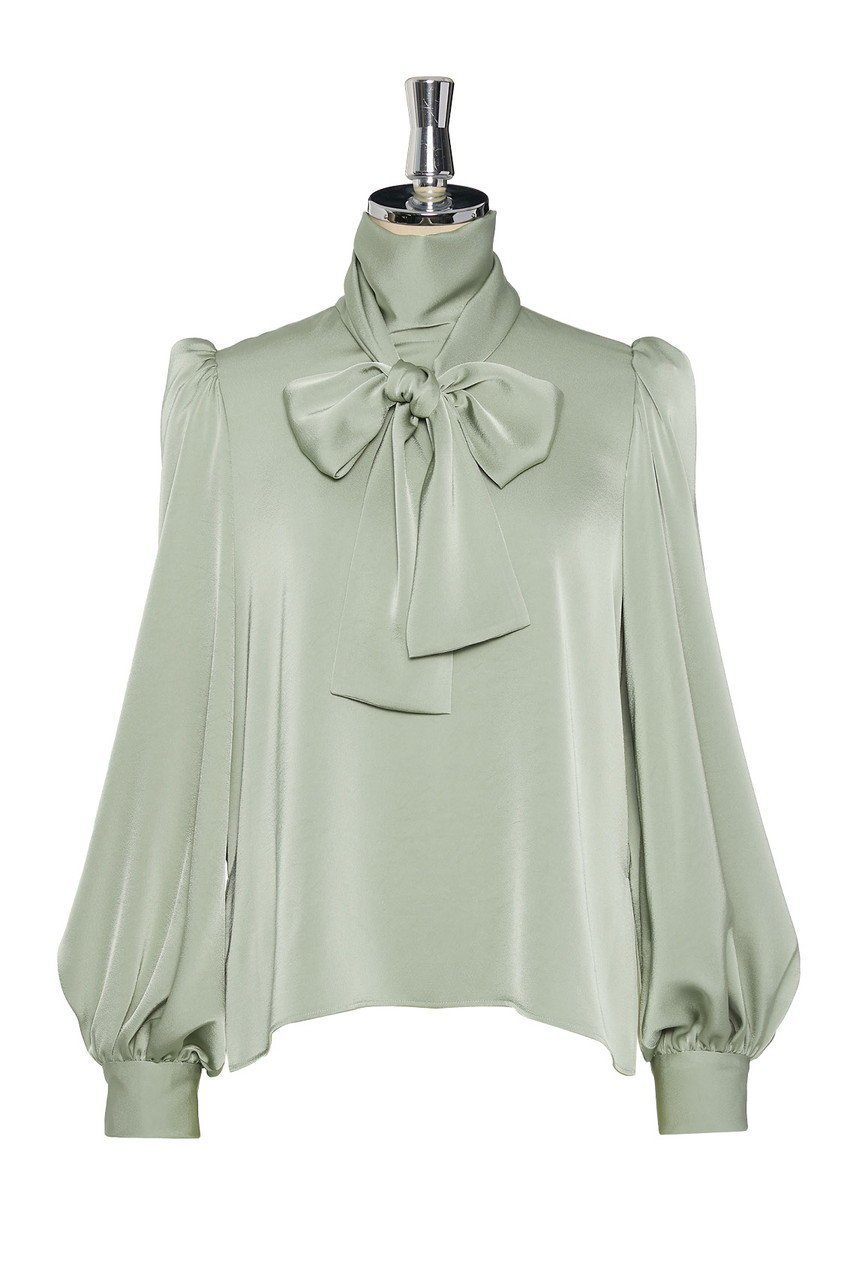 【デイジーリン/DAISY LIN】のBlouse Daisy Elegant Ribbon 人気、トレンドファッション・服の通販 founy(ファニー) 　ファッション　Fashion　レディースファッション　Fashion for Women　トップス・カットソー　Cut & Sew Tops　シャツ・ブラウス・オフィスカジュアル　Elegant Blouses & Button-Ups　アンティーク　Antique-Inspired　インナー　Innerwear　エレガント 上品　Elegant　カフス　Cuff Design　ジャケット　Jacket, Outerwear　スリーブ　Sleeve, Long Sleeve / Short Sleeve　チュール　Tulip, Tulip Motif　パウダー　Powder, Soft Tone　リボン　Ribbon, Bow　ループ　Loop, Loop Knit　ロング　Long, Long-Length　再入荷　Restock / Back in Stock　other-3|ID: prp329100004918550 ipo3291000000036892076