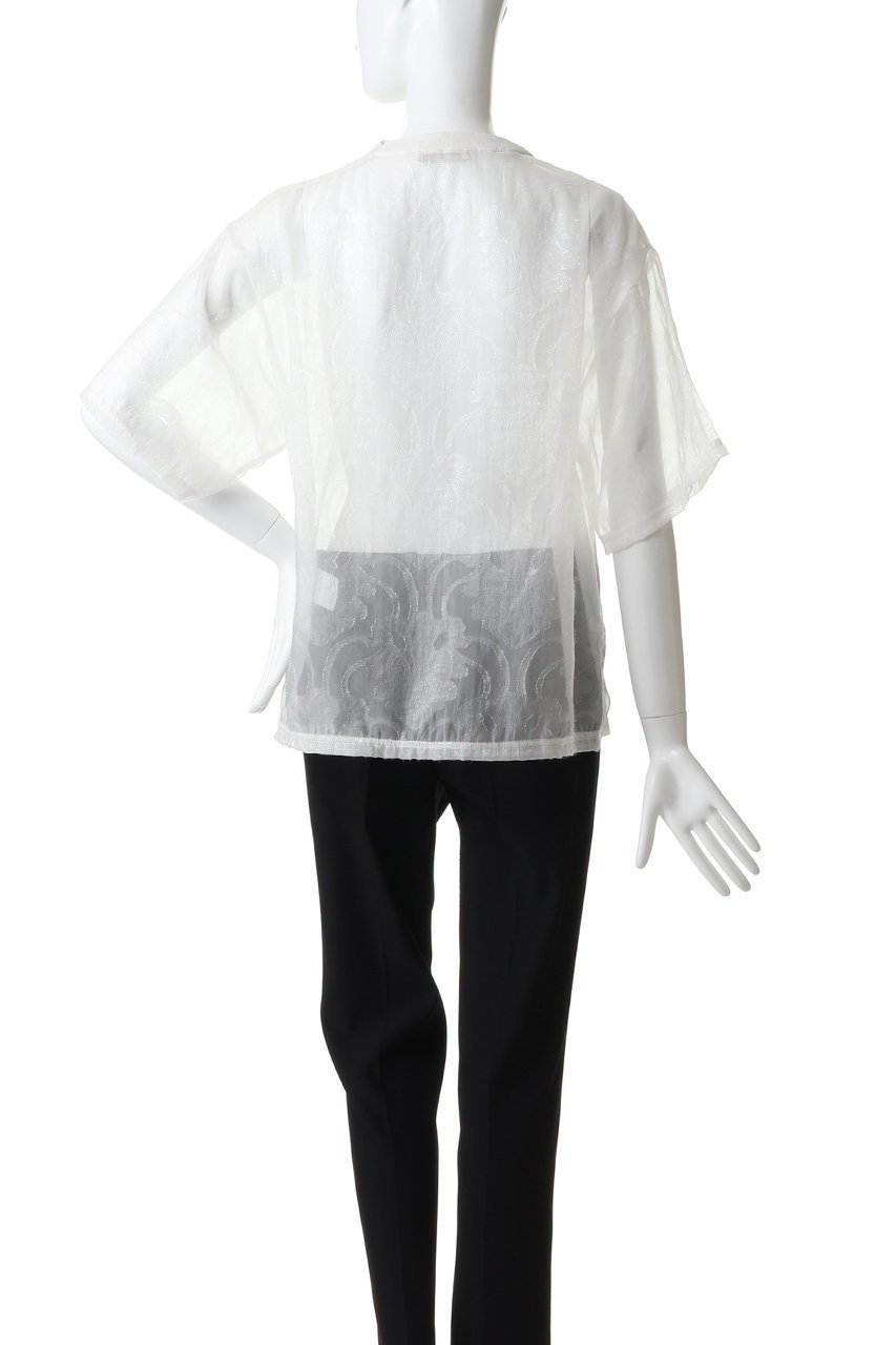 【カナコ サカイ/KANAKO SAKAI】のシアー ジャカード Tシャツ 人気、トレンドファッション・服の通販 founy(ファニー) 　ファッション　Fashion　レディースファッション　Fashion for Women　トップス・カットソー　Cut & Sew Tops　シャツ・ブラウス・オフィスカジュアル　Elegant Blouses & Button-Ups　ロングTシャツ・Tシャツ　Longline T-Shirts & Tees　インナー　Innerwear　サロペット　Overalls, Salopette　シアー　Sheer, See-Through　ショート　Short, Short Length　ジャカード／ジャガード　Jacquard, Woven Pattern　スリーブ　Sleeve, Long Sleeve / Short Sleeve　ハーフ　Half, Half-Length　夏　Summer　春　Spring　S/S・春夏　SS, Spring/Summer, Warm Season　other-4|ID: prp329100004918563 ipo3291000000036892235