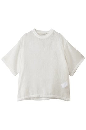 【カナコ サカイ/KANAKO SAKAI】のシアー ジャカード Tシャツ 大人の最旬トレンドファッション＆コーディネート founy(ファウニー) ファッション Fashion レディースファッション Fashion for Women トップス・カットソー Cut & Sew Tops シャツ・ブラウス・オフィスカジュアル Elegant Blouses & Button-Ups ロングTシャツ・Tシャツ Longline T-Shirts & Tees インナー Innerwear サロペット Overalls, Salopette シアー Sheer, See-Through ショート Short, Short Length ジャカード／ジャガード Jacquard, Woven Pattern スリーブ Sleeve, Long Sleeve / Short Sleeve ハーフ Half, Half-Length 夏 Summer 春 Spring S/S・春夏 SS, Spring/Summer, Warm Season |ID:prp329100004918563