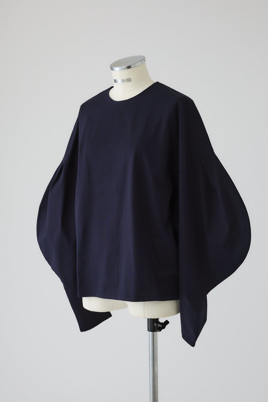 【リムアーク/RIM.ARK】のCurved line cotton tops/トップス 人気、トレンドファッション・服の通販 founy(ファニー) 　ファッション　Fashion　レディースファッション　Fashion for Women　トップス・カットソー　Cut & Sew Tops　シャツ・ブラウス・オフィスカジュアル　Elegant Blouses & Button-Ups　ロングTシャツ・Tシャツ　Longline T-Shirts & Tees　カットソー・ベーシックTシャツ　Cut-and-Sewn Tops / Stretch Tees & Basics　カットソー　Cut and Sewn Top　カリフォルニア　California, Cali Style　スペシャル　Special, Limited Edition　スリーブ　Sleeve, Long Sleeve / Short Sleeve　ダメージ　Distressed, Destroyed　デニム　Denim, Jeans Material　バランス　Balance, Style Balance　ロング　Long, Long-Length　エレガント 上品　Elegant　再入荷　Restock / Back in Stock　other-2|ID: prp329100004918565 ipo3291000000036892272