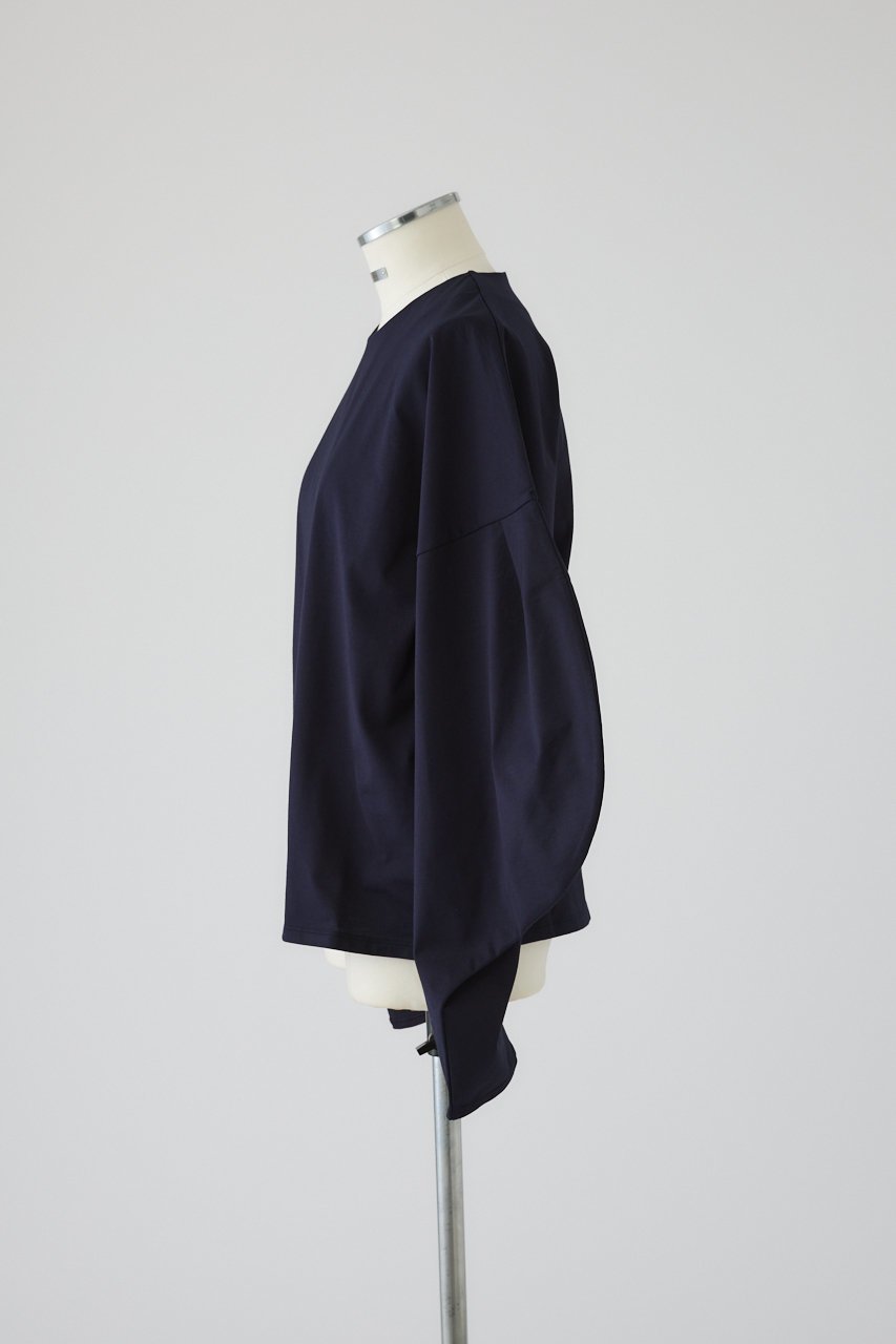 【リムアーク/RIM.ARK】のCurved line cotton tops/トップス 人気、トレンドファッション・服の通販 founy(ファニー) 　ファッション　Fashion　レディースファッション　Fashion for Women　トップス・カットソー　Cut & Sew Tops　シャツ・ブラウス・オフィスカジュアル　Elegant Blouses & Button-Ups　ロングTシャツ・Tシャツ　Longline T-Shirts & Tees　カットソー・ベーシックTシャツ　Cut-and-Sewn Tops / Stretch Tees & Basics　カットソー　Cut and Sewn Top　カリフォルニア　California, Cali Style　スペシャル　Special, Limited Edition　スリーブ　Sleeve, Long Sleeve / Short Sleeve　ダメージ　Distressed, Destroyed　デニム　Denim, Jeans Material　バランス　Balance, Style Balance　ロング　Long, Long-Length　エレガント 上品　Elegant　再入荷　Restock / Back in Stock　other-3|ID: prp329100004918565 ipo3291000000036892273