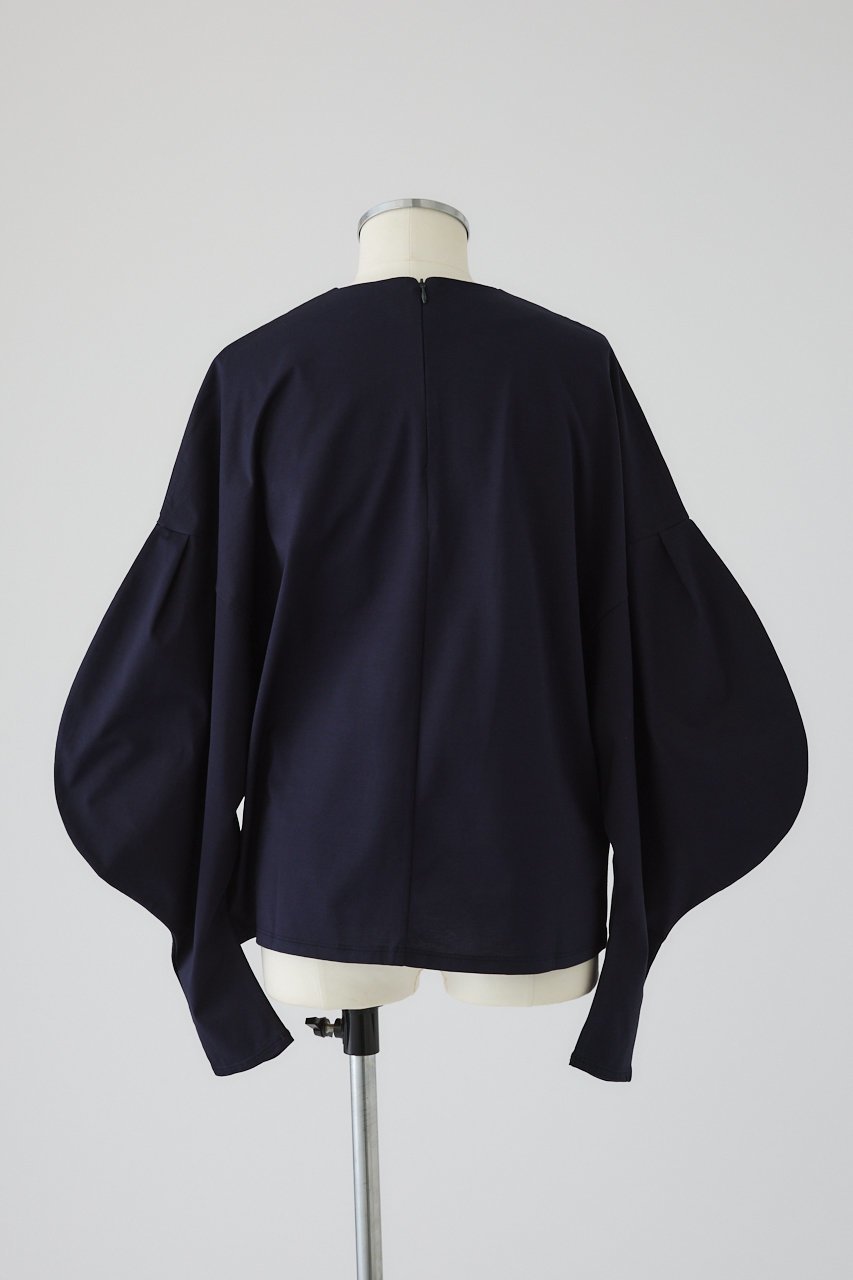 【リムアーク/RIM.ARK】のCurved line cotton tops/トップス 人気、トレンドファッション・服の通販 founy(ファニー) 　ファッション　Fashion　レディースファッション　Fashion for Women　トップス・カットソー　Cut & Sew Tops　シャツ・ブラウス・オフィスカジュアル　Elegant Blouses & Button-Ups　ロングTシャツ・Tシャツ　Longline T-Shirts & Tees　カットソー・ベーシックTシャツ　Cut-and-Sewn Tops / Stretch Tees & Basics　カットソー　Cut and Sewn Top　カリフォルニア　California, Cali Style　スペシャル　Special, Limited Edition　スリーブ　Sleeve, Long Sleeve / Short Sleeve　ダメージ　Distressed, Destroyed　デニム　Denim, Jeans Material　バランス　Balance, Style Balance　ロング　Long, Long-Length　エレガント 上品　Elegant　再入荷　Restock / Back in Stock　other-4|ID: prp329100004918565 ipo3291000000036892274