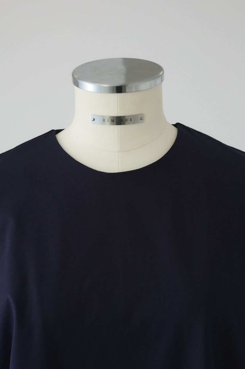 【リムアーク/RIM.ARK】のCurved line cotton tops/トップス 人気、トレンドファッション・服の通販 founy(ファニー) 　ファッション　Fashion　レディースファッション　Fashion for Women　トップス・カットソー　Cut & Sew Tops　シャツ・ブラウス・オフィスカジュアル　Elegant Blouses & Button-Ups　ロングTシャツ・Tシャツ　Longline T-Shirts & Tees　カットソー・ベーシックTシャツ　Cut-and-Sewn Tops / Stretch Tees & Basics　カットソー　Cut and Sewn Top　カリフォルニア　California, Cali Style　スペシャル　Special, Limited Edition　スリーブ　Sleeve, Long Sleeve / Short Sleeve　ダメージ　Distressed, Destroyed　デニム　Denim, Jeans Material　バランス　Balance, Style Balance　ロング　Long, Long-Length　エレガント 上品　Elegant　再入荷　Restock / Back in Stock　other-5|ID: prp329100004918565 ipo3291000000036892275