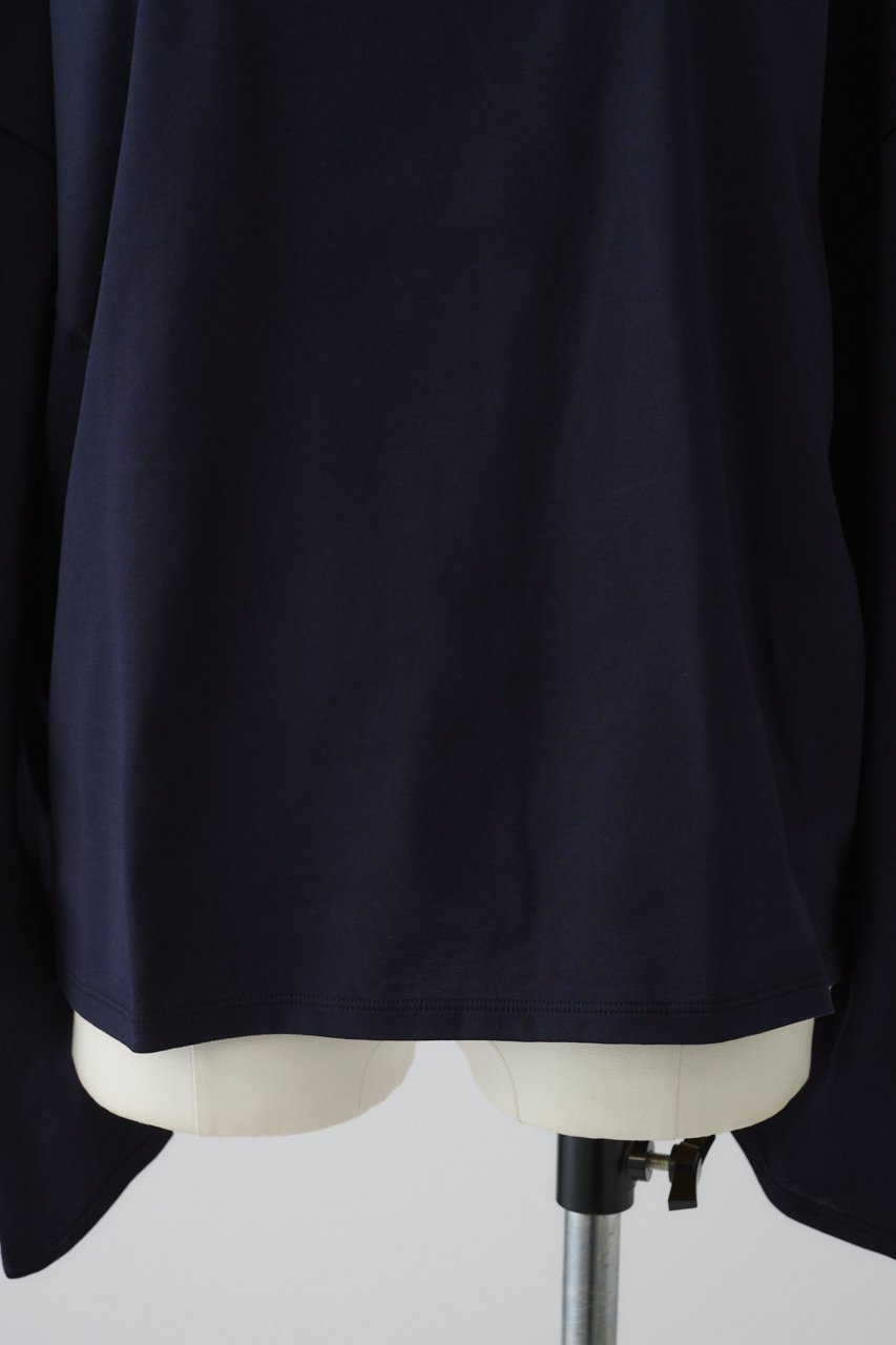 【リムアーク/RIM.ARK】のCurved line cotton tops/トップス 人気、トレンドファッション・服の通販 founy(ファニー) 　ファッション　Fashion　レディースファッション　Fashion for Women　トップス・カットソー　Cut & Sew Tops　シャツ・ブラウス・オフィスカジュアル　Elegant Blouses & Button-Ups　ロングTシャツ・Tシャツ　Longline T-Shirts & Tees　カットソー・ベーシックTシャツ　Cut-and-Sewn Tops / Stretch Tees & Basics　カットソー　Cut and Sewn Top　カリフォルニア　California, Cali Style　スペシャル　Special, Limited Edition　スリーブ　Sleeve, Long Sleeve / Short Sleeve　ダメージ　Distressed, Destroyed　デニム　Denim, Jeans Material　バランス　Balance, Style Balance　ロング　Long, Long-Length　エレガント 上品　Elegant　再入荷　Restock / Back in Stock　other-7|ID: prp329100004918565 ipo3291000000036892280