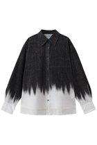 【メゾンスペシャル/MAISON SPECIAL】のFlocky Denim Shirt/フロッキーデニムシャツ 人気、トレンドファッション・服の通販 founy(ファニー) ファッション Fashion レディースファッション Fashion for Women トップス・カットソー Cut & Sew Tops シャツ・ブラウス・オフィスカジュアル Elegant Blouses & Button-Ups おすすめ Recommended / Our Picks クール Cool, Chic グラデーション Gradient, Ombre ストライプ Stripe, Striped Pattern スリーブ Sleeve, Long Sleeve / Short Sleeve セットアップ Set-Up, Coordinated Outfit デニム Denim, Jeans Material ロング Long, Long-Length thumbnail BLK(ブラック)|ID: prp329100004918583 ipo3291000000036892492