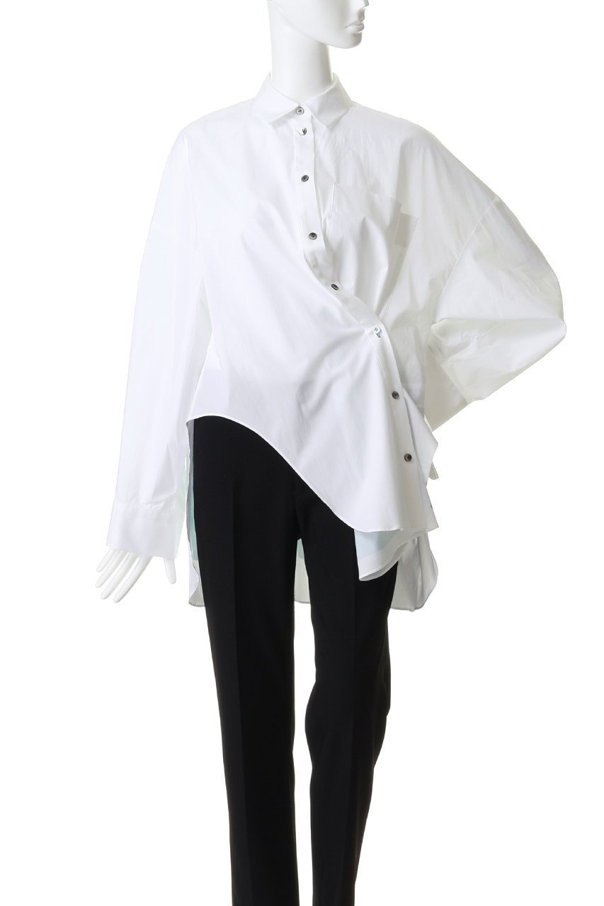 【エンフォルド/ENFOLD】のTWO-WAY BASIC SHIRT 人気、トレンドファッション・服の通販 founy(ファニー) 　ファッション　Fashion　レディースファッション　Fashion for Women　トップス・カットソー　Cut & Sew Tops　シャツ・ブラウス・オフィスカジュアル　Elegant Blouses & Button-Ups　シェイプ　Shape, Slim Fit　シンプル　Simple, Minimal　スリーブ　Sleeve, Long Sleeve / Short Sleeve　プリント　Print, Printed Pattern　ボトム　Bottoms, Lower Wear　ロング　Long, Long-Length　other-6|ID: prp329100004918591 ipo3291000000036892654