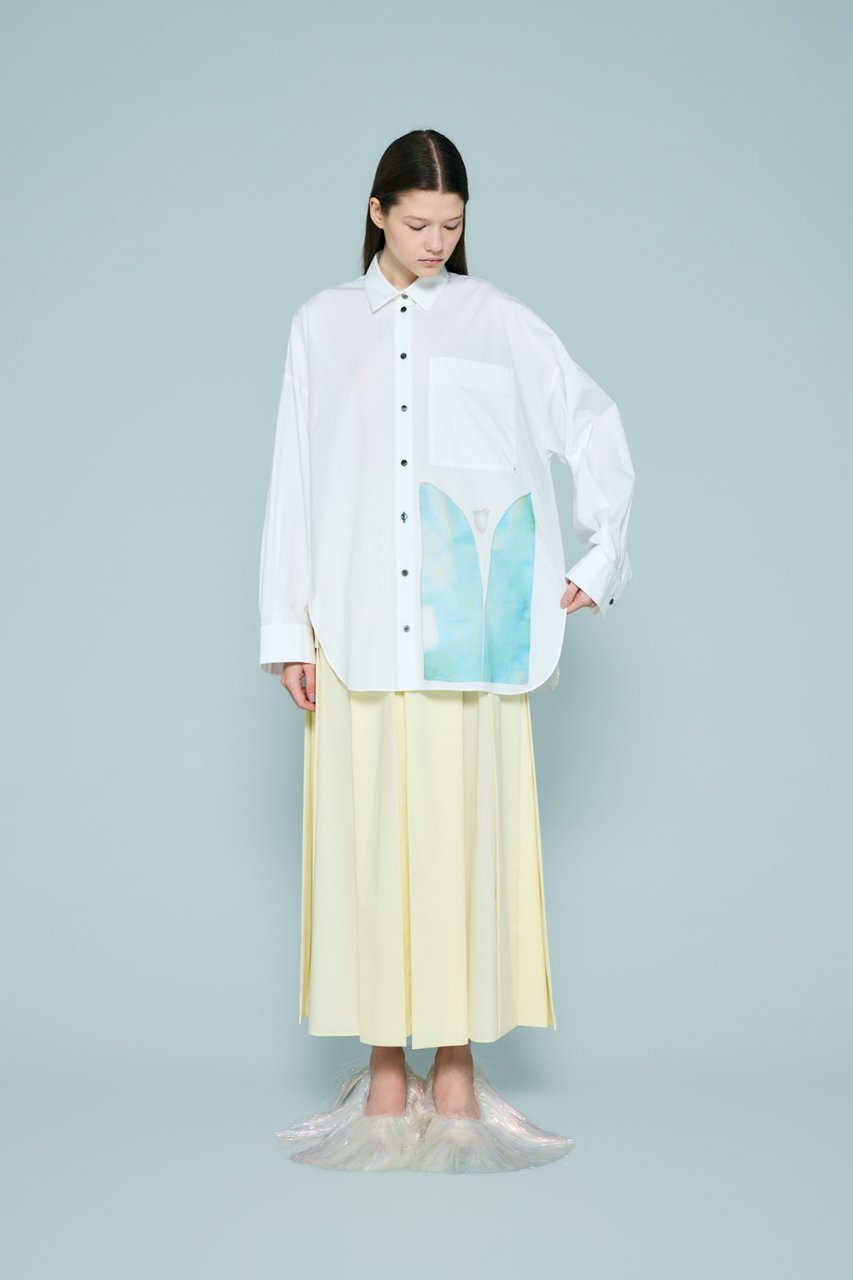 【エンフォルド/ENFOLD】のTWO-WAY BASIC SHIRT 人気、トレンドファッション・服の通販 founy(ファニー) 　ファッション　Fashion　レディースファッション　Fashion for Women　トップス・カットソー　Cut & Sew Tops　シャツ・ブラウス・オフィスカジュアル　Elegant Blouses & Button-Ups　シェイプ　Shape, Slim Fit　シンプル　Simple, Minimal　スリーブ　Sleeve, Long Sleeve / Short Sleeve　プリント　Print, Printed Pattern　ボトム　Bottoms, Lower Wear　ロング　Long, Long-Length　other-7|ID: prp329100004918591 ipo3291000000036892655