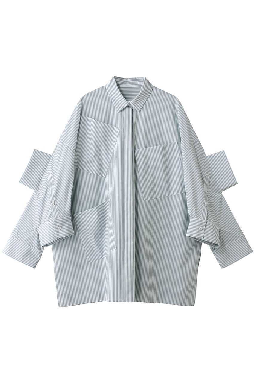 【エンフォルド/ENFOLD】のMANY CUFEF SHIRT インテリア・キッズ・メンズ・レディースファッション・服の通販 founy(ファニー) 　ファッション　Fashion　レディースファッション　Fashion for Women　トップス・カットソー　Cut & Sew Tops　シャツ・ブラウス・オフィスカジュアル　Elegant Blouses & Button-Ups　カフス　Cuff Design　スリーブ　Sleeve, Long Sleeve / Short Sleeve　ビッグ　Big, Oversized　ポケット　Pocket, Pocket Detail　ロング　Long, Long-Length　エレガント 上品　Elegant　グレー|ID: prp329100004918592 ipo3291000000036892661