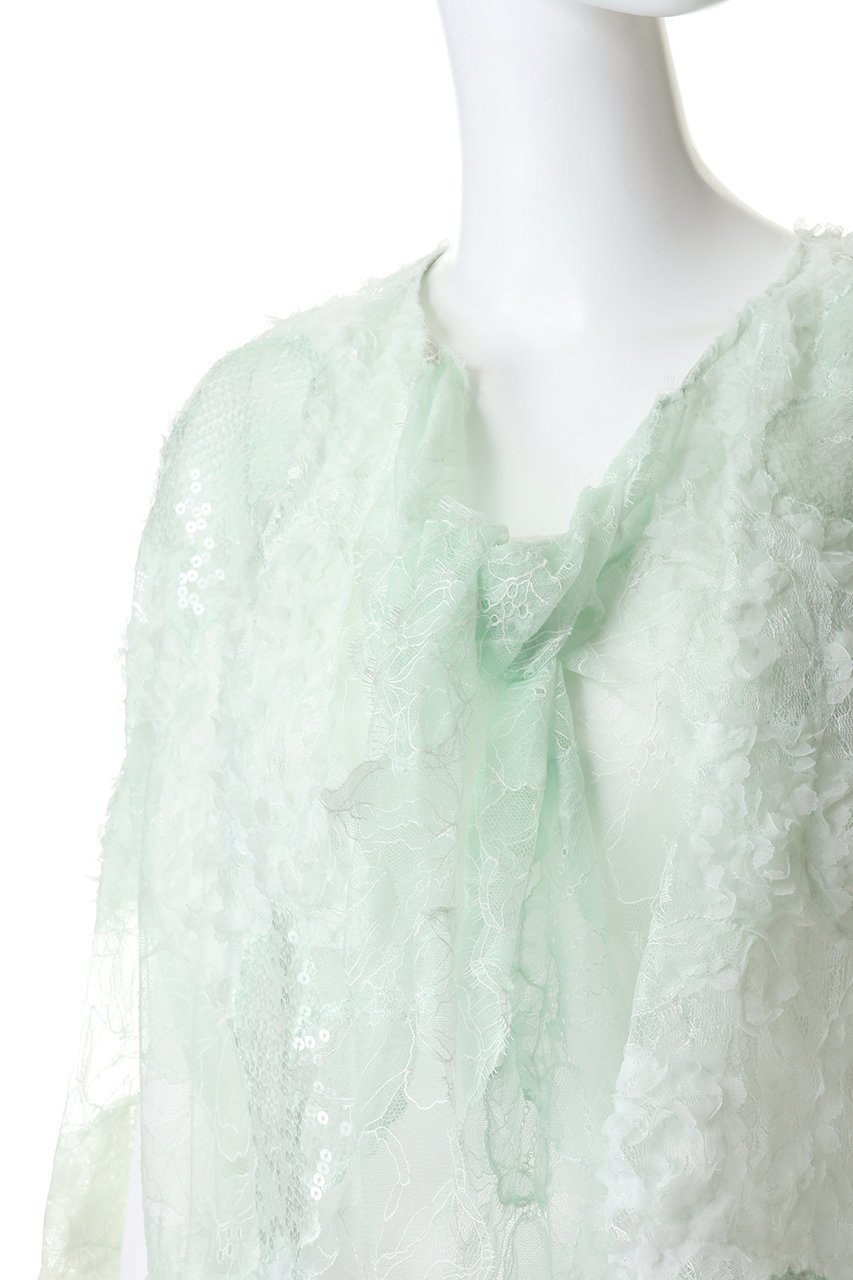 【カナコ サカイ/KANAKO SAKAI】のレース パッチワーク ケープ 人気、トレンドファッション・服の通販 founy(ファニー) 　ファッション　Fashion　レディースファッション　Fashion for Women　トップス・カットソー　Cut & Sew Tops　シャツ・ブラウス・オフィスカジュアル　Elegant Blouses & Button-Ups　エレガント 上品　Elegant　スリーブ　Sleeve, Long Sleeve / Short Sleeve　デニム　Denim, Jeans Material　ドレス　Dress, One-Piece　パッチワーク　Patchwork, Mixed Fabric　レース　Lace, Lace Fabric　ロング　Long, Long-Length　other-5|ID: prp329100004918599 ipo3291000000036892751