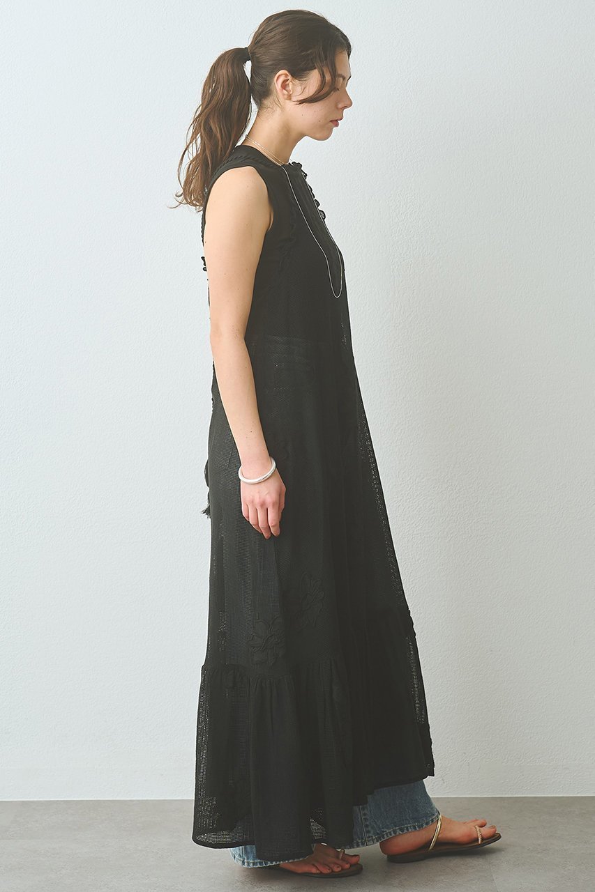 【ウィムガゼット/Whim Gazette】のメッシュレースワンピース 人気、トレンドファッション・服の通販 founy(ファニー) 　ファッション　Fashion　レディースファッション　Fashion for Women　ワンピース　Dresses　チュニック　Tunic Tops & Dresses　インド　Indian Textile　キャミソール　Camisole, Spaghetti Strap Top　チュニック　Tunic, Long Top　フリル　Frill, Ruffle　メッシュ　Mesh, Net Fabric　モダン　Modern, Contemporary　ロング　Long, Long-Length　エレガント 上品　Elegant　other-4|ID: prp329100004918600 ipo3291000000036892785