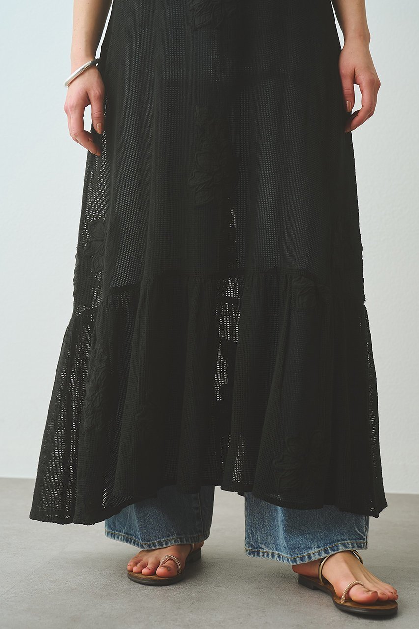 【ウィムガゼット/Whim Gazette】のメッシュレースワンピース 人気、トレンドファッション・服の通販 founy(ファニー) 　ファッション　Fashion　レディースファッション　Fashion for Women　ワンピース　Dresses　チュニック　Tunic Tops & Dresses　インド　Indian Textile　キャミソール　Camisole, Spaghetti Strap Top　チュニック　Tunic, Long Top　フリル　Frill, Ruffle　メッシュ　Mesh, Net Fabric　モダン　Modern, Contemporary　ロング　Long, Long-Length　エレガント 上品　Elegant　other-6|ID: prp329100004918600 ipo3291000000036892788