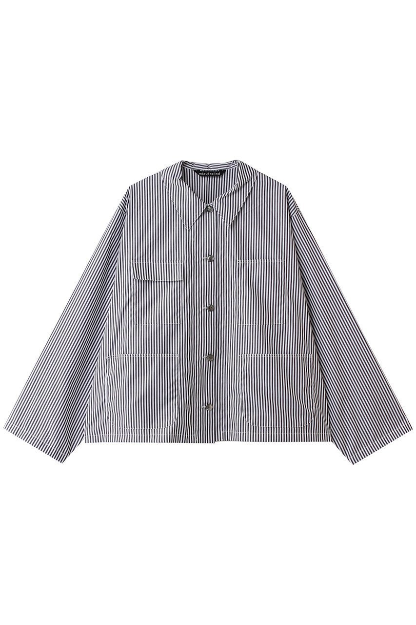 【ミズイロ インド/mizuiro ind】のstripe coverall カバーオール インテリア・キッズ・メンズ・レディースファッション・服の通販 founy(ファニー) ファッション Fashion レディースファッション Fashion for Women トップス・カットソー Cut & Sew Tops シャツ・ブラウス・オフィスカジュアル Elegant Blouses & Button-Ups おすすめ Recommended / Our Picks ストライプ Stripe, Striped Pattern スリーブ Sleeve, Long Sleeve / Short Sleeve フロント Front, Front Design ポケット Pocket, Pocket Detail マニッシュ Mannish, Boyish ロング Long, Long-Length ワイド Wide, Wide Fit black|ID: prp329100004918601 ipo3291000000036892869