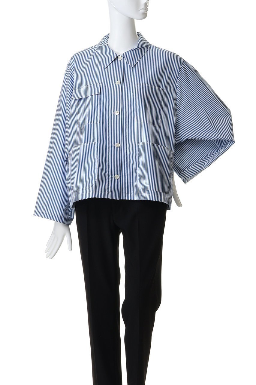 【ミズイロ インド/mizuiro ind】のstripe coverall カバーオール 人気、トレンドファッション・服の通販 founy(ファニー) ファッション Fashion レディースファッション Fashion for Women トップス・カットソー Cut & Sew Tops シャツ・ブラウス・オフィスカジュアル Elegant Blouses & Button-Ups おすすめ Recommended / Our Picks ストライプ Stripe, Striped Pattern スリーブ Sleeve, Long Sleeve / Short Sleeve フロント Front, Front Design ポケット Pocket, Pocket Detail マニッシュ Mannish, Boyish ロング Long, Long-Length ワイド Wide, Wide Fit other-2|ID: prp329100004918601 ipo3291000000036892871