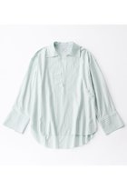 【グッド ピープル グッド ステッチング グッド プロダクト/GOOD PEOPLE GOOD STITCHING GOOD PRODUCT】のスキッパー プルオーバーシャツ 人気、トレンドファッション・服の通販 founy(ファニー) ファッション Fashion レディースファッション Fashion for Women トップス・カットソー Cut & Sew Tops シャツ・ブラウス・オフィスカジュアル Elegant Blouses & Button-Ups カジュアルプルオーバー・ニットトップス Pullovers & Knit Tops / Casual Pullovers カットソー Cut and Sewn Top スキッパー Skipper, Open Collar ストライプ Stripe, Striped Pattern スリーブ Sleeve, Long Sleeve / Short Sleeve ダブル Double, Double-Breasted ロング Long, Long-Length エレガント 上品 Elegant thumbnail ヴェリーライトグリーン|ID: prp329100004918604 ipo3291000000036892917