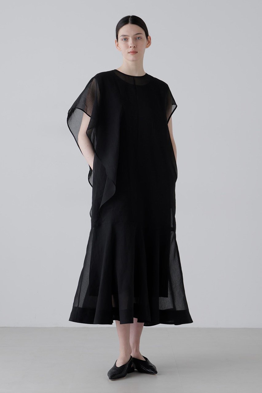 【アドーア/ADORE】のソフトオーガンジーワンピース 人気、トレンドファッション・服の通販 founy(ファニー) 　ファッション　Fashion　レディースファッション　Fashion for Women　ワンピース　Dresses　チュニック　Tunic Tops & Dresses　アシンメトリー　Asymmetrical Style　オーガンジー　Organza Fabric　シアー　Sheer, See-Through　タフタ　Taffeta, Structured Fabric　チュニック　Tunic, Long Top　ドレープ　Drape, Draping Fabric　フォーマル　Formal, Dressy　ラッフル　Ruffle, Frill　ロング　Long, Long-Length　 other-1|ID: prp329100004918631 ipo3291000000036893484