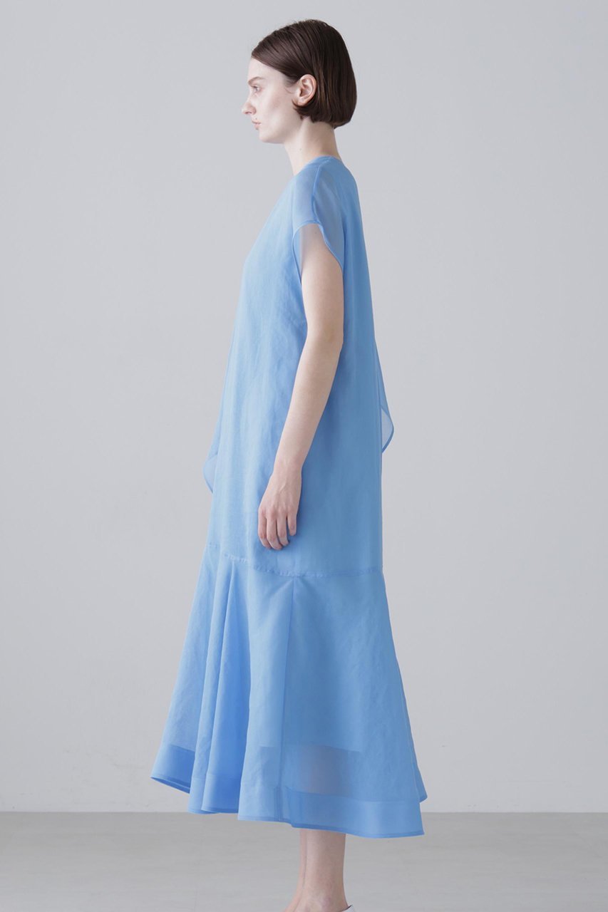 【アドーア/ADORE】のソフトオーガンジーワンピース 人気、トレンドファッション・服の通販 founy(ファニー) 　ファッション　Fashion　レディースファッション　Fashion for Women　ワンピース　Dresses　チュニック　Tunic Tops & Dresses　アシンメトリー　Asymmetrical Style　オーガンジー　Organza Fabric　シアー　Sheer, See-Through　タフタ　Taffeta, Structured Fabric　チュニック　Tunic, Long Top　ドレープ　Drape, Draping Fabric　フォーマル　Formal, Dressy　ラッフル　Ruffle, Frill　ロング　Long, Long-Length　other-3|ID: prp329100004918631 ipo3291000000036893489