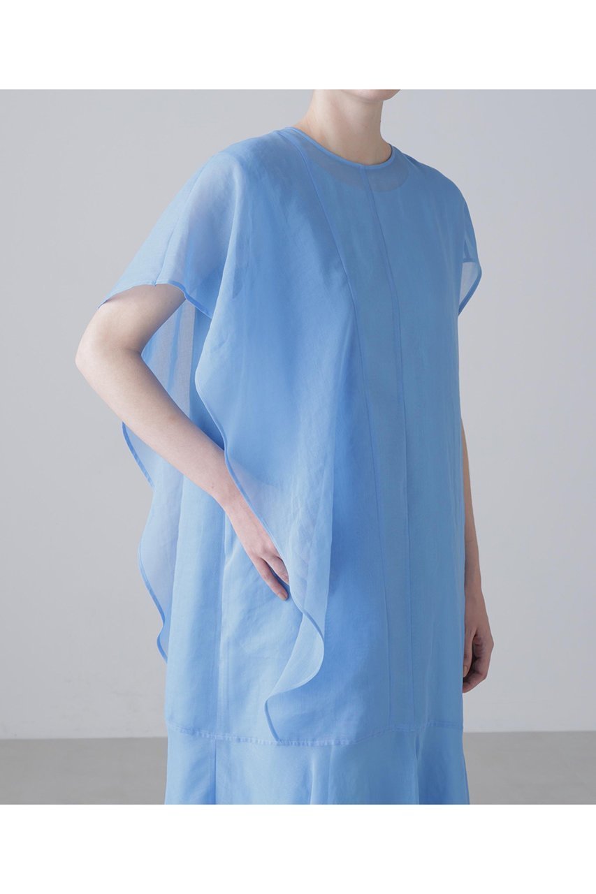 【アドーア/ADORE】のソフトオーガンジーワンピース 人気、トレンドファッション・服の通販 founy(ファニー) 　ファッション　Fashion　レディースファッション　Fashion for Women　ワンピース　Dresses　チュニック　Tunic Tops & Dresses　アシンメトリー　Asymmetrical Style　オーガンジー　Organza Fabric　シアー　Sheer, See-Through　タフタ　Taffeta, Structured Fabric　チュニック　Tunic, Long Top　ドレープ　Drape, Draping Fabric　フォーマル　Formal, Dressy　ラッフル　Ruffle, Frill　ロング　Long, Long-Length　other-7|ID: prp329100004918631 ipo3291000000036893494