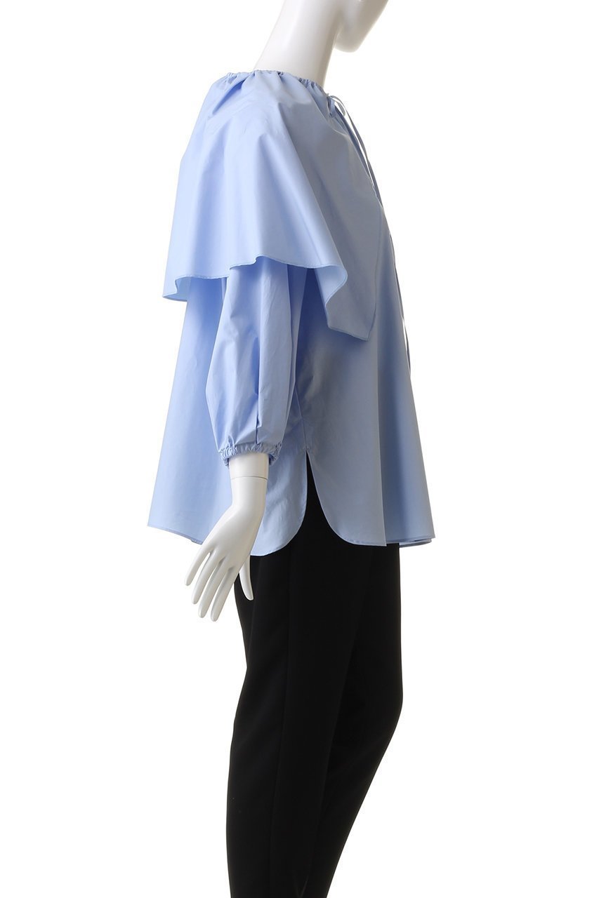 【ジェイドット/j.】の細番手コットンケープブラウス 人気、トレンドファッション・服の通販 founy(ファニー) 　ファッション　Fashion　レディースファッション　Fashion for Women　トップス・カットソー　Cut & Sew Tops　シャツ・ブラウス・オフィスカジュアル　Elegant Blouses & Button-Ups　コーティング　Coating, Coated Finish　シンプル　Simple, Minimal　スリーブ　Sleeve, Long Sleeve / Short Sleeve　ロング　Long, Long-Length　ビジネス 仕事 通勤　Business / Work / Commuting　other-3|ID: prp329100004918639 ipo3291000000036893564