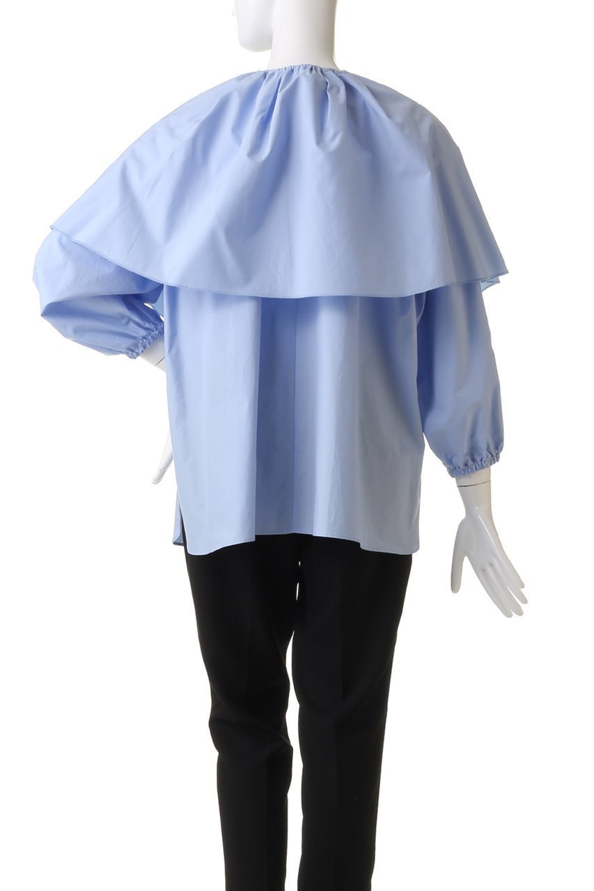 【ジェイドット/j.】の細番手コットンケープブラウス 人気、トレンドファッション・服の通販 founy(ファニー) 　ファッション　Fashion　レディースファッション　Fashion for Women　トップス・カットソー　Cut & Sew Tops　シャツ・ブラウス・オフィスカジュアル　Elegant Blouses & Button-Ups　コーティング　Coating, Coated Finish　シンプル　Simple, Minimal　スリーブ　Sleeve, Long Sleeve / Short Sleeve　ロング　Long, Long-Length　ビジネス 仕事 通勤　Business / Work / Commuting　other-4|ID: prp329100004918639 ipo3291000000036893565