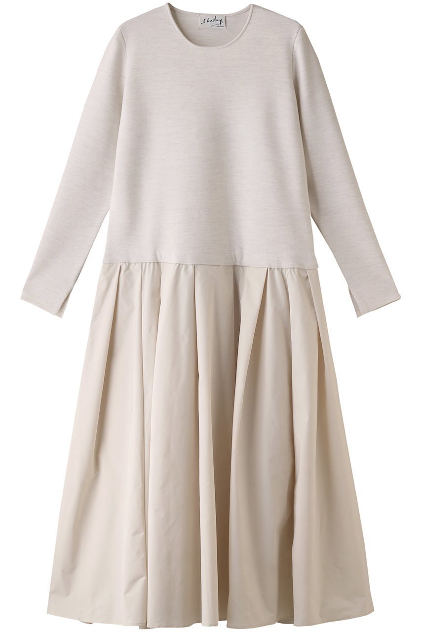 【マルティニーク/martinique】の【l heritage martinique】スーパーエキストラメリノワンピース インテリア・キッズ・メンズ・レディースファッション・服の通販 founy(ファニー) ファッション Fashion レディースファッション Fashion for Women ワンピース Dresses チュニック Tunic Tops & Dresses なめらか Smooth, Silky Texture コンビ Combo, Combination Style ジュエリー Jewelry, Accessories スリーブ Sleeve, Long Sleeve / Short Sleeve チュニック Tunic, Long Top ドッキング Docking, Mixed Material ロング Long, Long-Length ホワイト|ID: prp329100004918647 ipo3291000000036893698