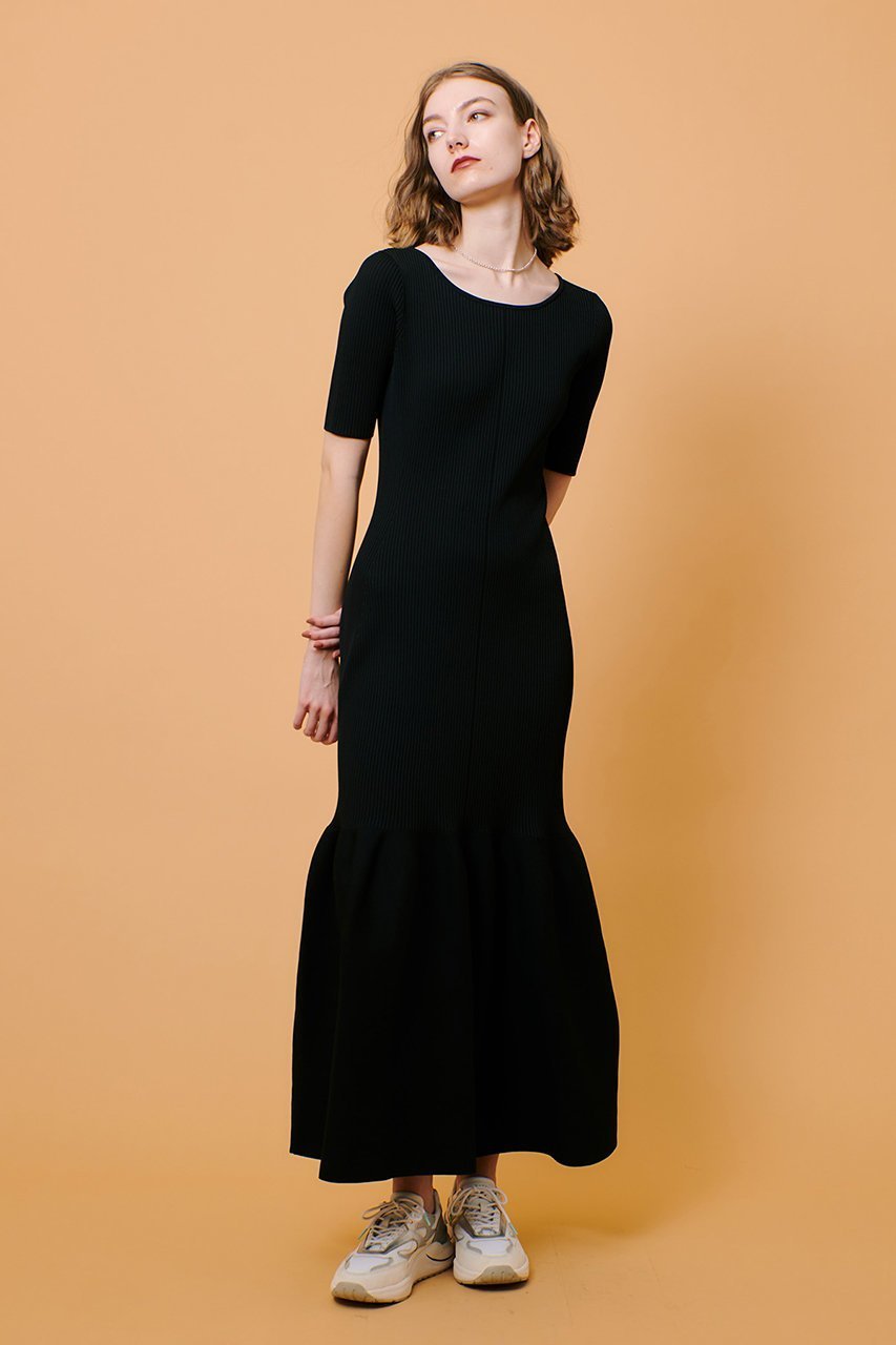 【アルアバイル/allureville】のニットマーメイドワンピース 人気、トレンドファッション・服の通販 founy(ファニー) 　ファッション　Fashion　レディースファッション　Fashion for Women　ワンピース　Dresses　チュニック　Tunic Tops & Dresses　おすすめ　Recommended / Our Picks　クール　Cool, Chic　ジャケット　Jacket, Outerwear　スクエア　Square, Square Shape　チュニック　Tunic, Long Top　デコルテ　Décolleté, Neckline　ブルゾン　Blouson, Bomber Jacket　マーメイド　Mermaid, Fishtail Silhouette　ロング　Long, Long-Length　羽織　Haori, Light Jacket　other-8|ID: prp329100004918649 ipo3291000000036893719