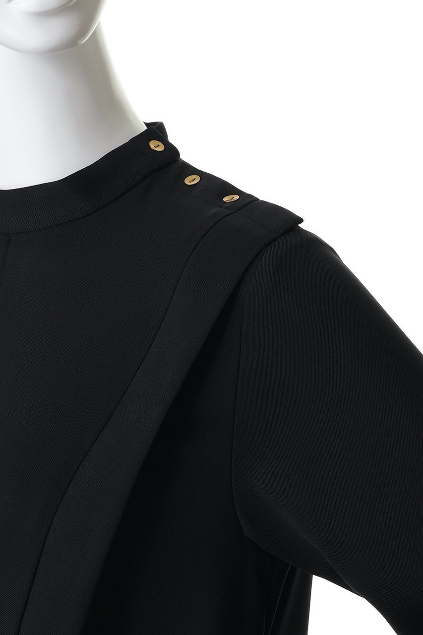 【ランバン オン ブルー/LANVIN en Bleu】のシルキーツイルドレープシャツワンピース 人気、トレンドファッション・服の通販 founy(ファニー) 　ファッション　Fashion　レディースファッション　Fashion for Women　ワンピース　Dresses　シャツワンピース / 1枚で着映えコーデ　Shirt Dresses　チュニック　Tunic Tops & Dresses　アシンメトリー　Asymmetrical Style　イレギュラーヘム　Irregular Hem　オケージョン　Occasion Wear　カフス　Cuff Design　シルク　Silk, 100% Silk　チュニック　Tunic, Long Top　ツイル　Twist, Twisted Detail　ドレープ　Drape, Draping Fabric　ラッフル　Ruffle, Frill　ロング　Long, Long-Length　エレガント 上品　Elegant　other-5|ID: prp329100004918676 ipo3291000000036894145