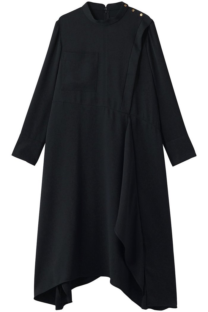 【ランバン オン ブルー/LANVIN en Bleu】のシルキーツイルドレープシャツワンピース インテリア・キッズ・メンズ・レディースファッション・服の通販 founy(ファウニー) https://founy.com/ ファッション Fashion レディースファッション Fashion for Women ワンピース Dresses シャツワンピース / 1枚で着映えコーデ Shirt Dresses チュニック Tunic Tops & Dresses アシンメトリー Asymmetrical Style イレギュラーヘム Irregular Hem オケージョン Occasion Wear カフス Cuff Design シルク Silk, 100% Silk チュニック Tunic, Long Top ツイル Twist, Twisted Detail ドレープ Drape, Draping Fabric ラッフル Ruffle, Frill ロング Long, Long-Length エレガント 上品 Elegant |ID: prp329100004918676 ipo3291000000037238526