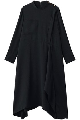 【ランバン オン ブルー/LANVIN en Bleu】 シルキーツイルドレープシャツワンピース大人の最旬トレンドファッション＆コーディネート founy(ファウニー) ファッション Fashion レディースファッション Fashion for Women ワンピース Dresses シャツワンピース / 1枚で着映えコーデ Shirt Dresses チュニック Tunic Tops & Dresses アシンメトリー Asymmetrical Style イレギュラーヘム Irregular Hem オケージョン Occasion Wear カフス Cuff Design シルク Silk, 100% Silk チュニック Tunic, Long Top ツイル Twist, Twisted Detail ドレープ Drape, Draping Fabric ラッフル Ruffle, Frill ロング Long, Long-Length エレガント 上品 Elegant |ID:prp329100004918676
