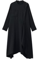 【ランバン オン ブルー/LANVIN en Bleu】のシルキーツイルドレープシャツワンピース 大人の最旬トレンドファッション＆コーディネート founy(ファウニー) ファッション Fashion レディースファッション Fashion for Women ワンピース Dresses シャツワンピース / 1枚で着映えコーデ Shirt Dresses チュニック Tunic Tops & Dresses アシンメトリー Asymmetrical Style イレギュラーヘム Irregular Hem オケージョン Occasion Wear カフス Cuff Design シルク Silk, 100% Silk チュニック Tunic, Long Top ツイル Twist, Twisted Detail ドレープ Drape, Draping Fabric ラッフル Ruffle, Frill ロング Long, Long-Length エレガント 上品 Elegant |ID:prp329100004918676