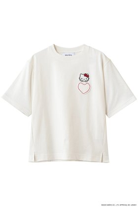 【ミュベール/MUVEIL】 サンリオキャラクターズコラボ ハローキティ Tシャツ人気、トレンドファッション・服の通販 founy(ファニー) ファッション Fashion レディースファッション Fashion for Women トップス・カットソー Cut & Sew Tops シャツ・ブラウス・オフィスカジュアル Elegant Blouses & Button-Ups ロングTシャツ・Tシャツ Longline T-Shirts & Tees カットソー・ベーシックTシャツ Cut-and-Sewn Tops / Stretch Tees & Basics ショート Short, Short Length スパンコール Sequins, Sequin Embellishment スリーブ Sleeve, Long Sleeve / Short Sleeve フェルト Felt, Felt Fabric ポケット Pocket, Pocket Detail リボン Ribbon, Bow ワンポイント One Point, Statement Accent 再入荷 Restock / Back in Stock |ID:prp329100004918680