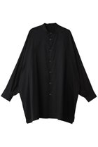 【グラフペーパー/Graphpaper】のSilicon Poplin Deep Slit Band Collar Shirt BLACK|ID: prp329100004918683 ipo3291000000036894203