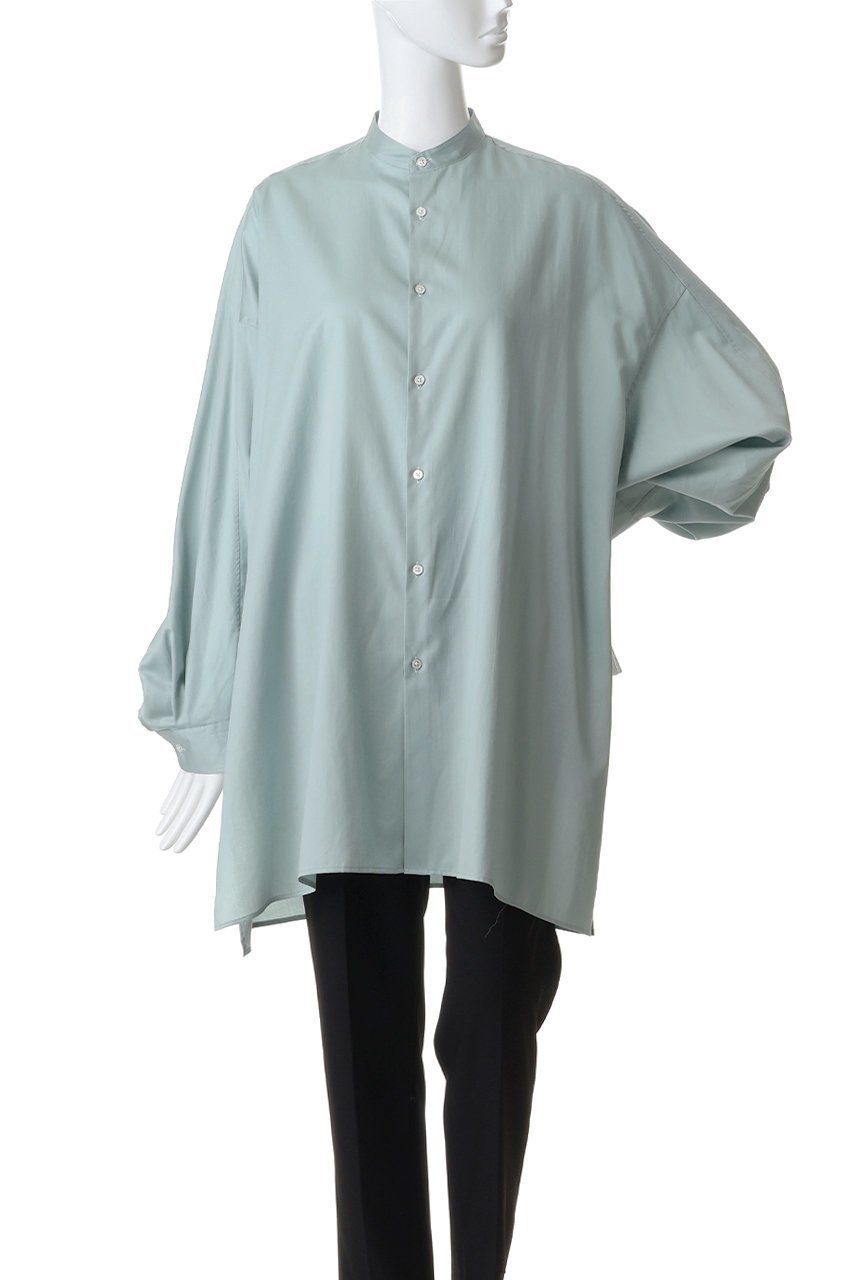 【グラフペーパー/Graphpaper】のSilicon Poplin Deep Slit Band Collar Shirt 人気、トレンドファッション・服の通販 founy(ファニー) ファッション Fashion レディースファッション Fashion for Women トップス・カットソー Cut & Sew Tops シャツ・ブラウス・オフィスカジュアル Elegant Blouses & Button-Ups なめらか Smooth, Silky Texture シルク Silk, 100% Silk スリット Slit, Slit Detail スリーブ Sleeve, Long Sleeve / Short Sleeve バランス Balance, Style Balance ロング Long, Long-Length エレガント 上品 Elegant other-2|ID: prp329100004918683 ipo3291000000036894207