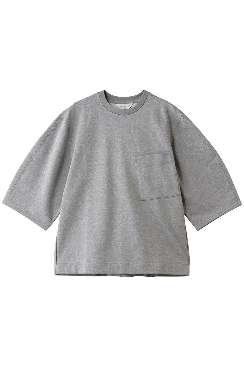 【フォルフォルモ/FORFORMO】のRound Sleeve Sweat T-shirt インテリア・キッズ・メンズ・レディースファッション・服の通販 founy(ファニー) 　ファッション　Fashion　レディースファッション　Fashion for Women　トップス・カットソー　Cut & Sew Tops　シャツ・ブラウス・オフィスカジュアル　Elegant Blouses & Button-Ups　レディースパーカー・カジュアルフーディー　Casual Hoodies & Sweatshirts　ロングTシャツ・Tシャツ　Longline T-Shirts & Tees　スウェット・クルーネックトップス　Sweatshirts & Crewnecks / Relaxed Fit Sweat Tops　カットソー・ベーシックTシャツ　Cut-and-Sewn Tops / Stretch Tees & Basics　ショート　Short, Short Length　シンプル　Simple, Minimal　スウェット / スエット　Sweatshirt, Sweatwear　スリーブ　Sleeve, Long Sleeve / Short Sleeve　グレー|ID: prp329100004918707 ipo3291000000036894557