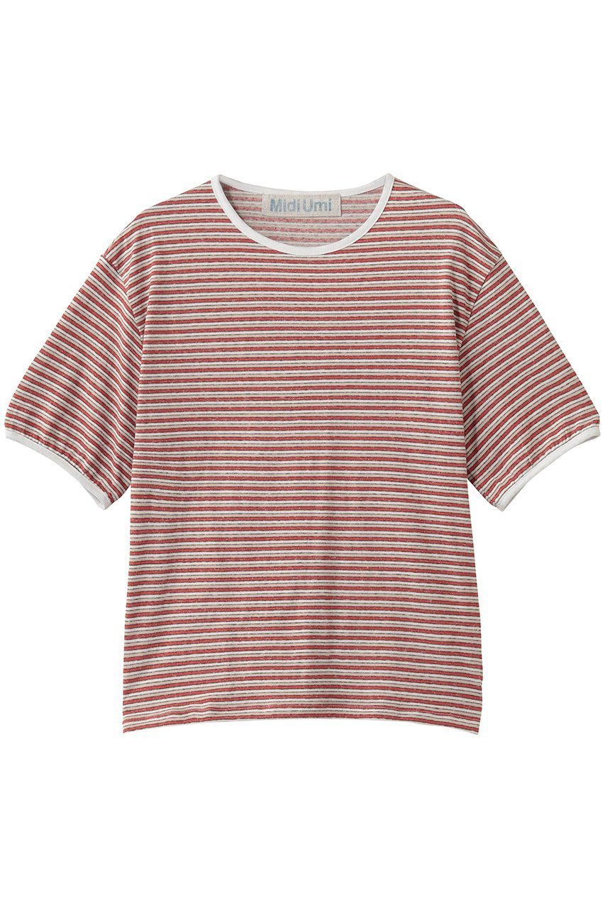 【ミディウミ/MidiUmi】のmulti BD PO プルオーバー インテリア・キッズ・メンズ・レディースファッション・服の通販 founy(ファニー) 　ファッション　Fashion　レディースファッション　Fashion for Women　トップス・カットソー　Cut & Sew Tops　シャツ・ブラウス・オフィスカジュアル　Elegant Blouses & Button-Ups　ロングTシャツ・Tシャツ　Longline T-Shirts & Tees　カジュアルプルオーバー・ニットトップス　Pullovers & Knit Tops / Casual Pullovers　カットソー・ベーシックTシャツ　Cut-and-Sewn Tops / Stretch Tees & Basics　ショート　Short, Short Length　スリーブ　Sleeve, Long Sleeve / Short Sleeve　ボーダー　Border, Stripe　夏　Summer　春　Spring　S/S・春夏　SS, Spring/Summer, Warm Season　red|ID: prp329100004918751 ipo3291000000036895742