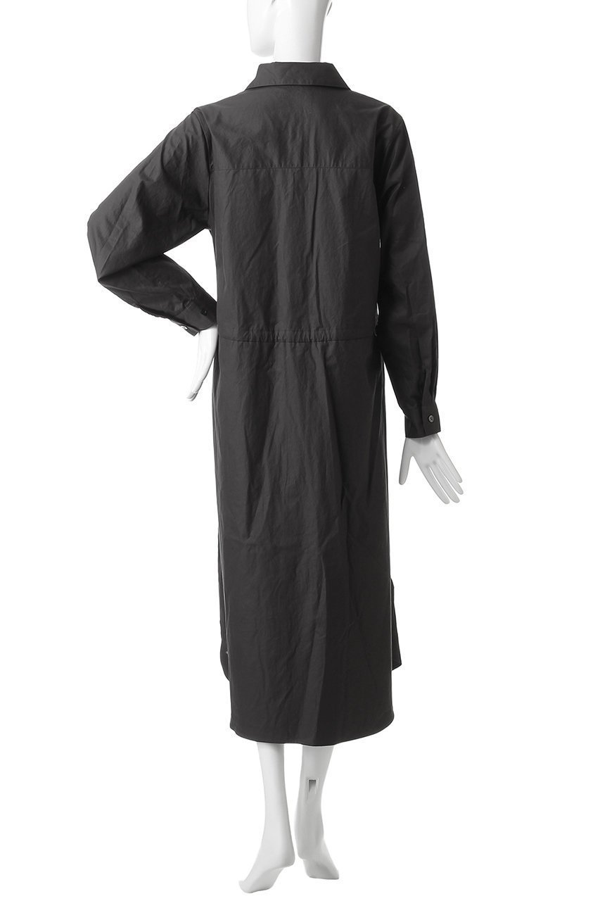 【ミディウミソリッド/MIDIUMISOLID】のワークシャツワンピース 人気、トレンドファッション・服の通販 founy(ファニー) 　ファッション　Fashion　レディースファッション　Fashion for Women　ワンピース　Dresses　シャツワンピース / 1枚で着映えコーデ　Shirt Dresses　チュニック　Tunic Tops & Dresses　スタンド　Stand Collar, Upright Stand　チュニック　Tunic, Long Top　ツイル　Twist, Twisted Detail　ロング　Long, Long-Length　ワッシャー　Washer, Crinkled Finish　other-4|ID: prp329100004918754 ipo3291000000036895792