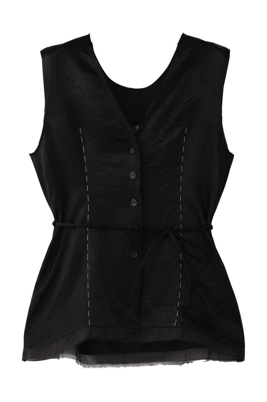 【プランク プロジェクト/PRANK PROJECT】のサテン2WAYトップ 人気、トレンドファッション・服の通販 founy(ファニー) 　ファッション　Fashion　レディースファッション　Fashion for Women　トップス・カットソー　Cut & Sew Tops　キャミソール&ノースリーブ　Camisoles & Sleeveless Tops　シャツ・ブラウス・オフィスカジュアル　Elegant Blouses & Button-Ups　サテン　Satin, Glossy Fabric　シェイプ　Shape, Slim Fit　ノースリーブ　Sleeveless, No-Sleeve　リボン　Ribbon, Bow　 other-1|ID: prp329100004918756 ipo3291000000036895802