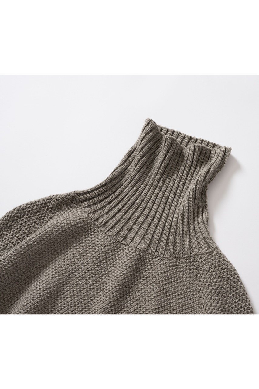 【プリスティン/PRISTINE】のフォレストグレイ鹿の子ビッグタートルセーター 人気、トレンドファッション・服の通販 founy(ファニー) 　ファッション　Fashion　レディースファッション　Fashion for Women　トップス・カットソー　Cut & Sew Tops　ニット　Knit Tops & Sweaters　カジュアルプルオーバー・ニットトップス　Pullovers & Knit Tops / Casual Pullovers　なめらか　Smooth, Silky Texture　セーター　Sweater, Knitwear　タートルネック　Turtleneck, High Neck　ミドル　Middle Length, Mid Height　人気　Popular, Best Seller　鹿の子　Piqué, Kanoko Fabric　other-3|ID: prp329100004918774 ipo3291000000036896298