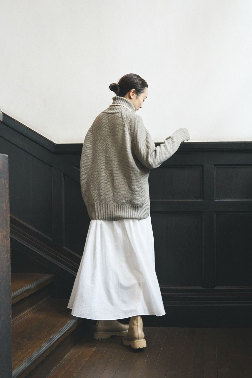 【プリスティン/PRISTINE】のフォレストグレイ鹿の子ビッグタートルセーター 人気、トレンドファッション・服の通販 founy(ファニー) 　ファッション　Fashion　レディースファッション　Fashion for Women　トップス・カットソー　Cut & Sew Tops　ニット　Knit Tops & Sweaters　カジュアルプルオーバー・ニットトップス　Pullovers & Knit Tops / Casual Pullovers　なめらか　Smooth, Silky Texture　セーター　Sweater, Knitwear　タートルネック　Turtleneck, High Neck　ミドル　Middle Length, Mid Height　人気　Popular, Best Seller　鹿の子　Piqué, Kanoko Fabric　other-6|ID: prp329100004918774 ipo3291000000036896301