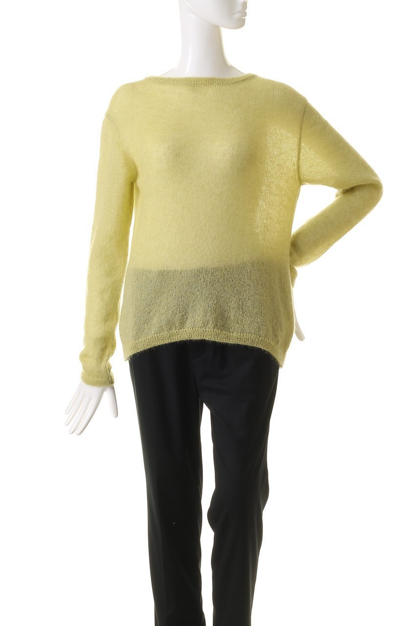 【オブリオ/AUBRIOT】のシルクキッドモヘヤ クルーネックセーター 人気、トレンドファッション・服の通販 founy(ファニー) 　ファッション　Fashion　レディースファッション　Fashion for Women　トップス・カットソー　Cut & Sew Tops　ニット　Knit Tops & Sweaters　カジュアルプルオーバー・ニットトップス　Pullovers & Knit Tops / Casual Pullovers　なめらか　Smooth, Silky Texture　シアー　Sheer, See-Through　シルク　Silk, 100% Silk　シンプル　Simple, Minimal　フィット　Fit, Slim Fit　ミックス　Mix, Mixed Style　リラックス　Relax, Relaxed Fit　エレガント 上品　Elegant　other-2|ID: prp329100004918783 ipo3291000000036896459