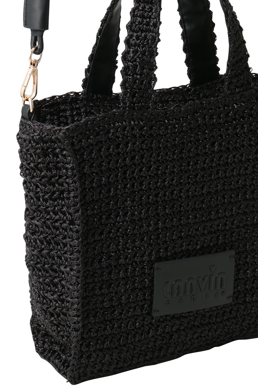 【ランバン オン ブルー/LANVIN en Bleu】のメタリック編み込みトートバッグ 人気、トレンドファッション・服の通販 founy(ファニー) 　ファッション　Fashion　レディースファッション　Fashion for Women　バッグ　Bags　スマート　Smart, Elegant　フェイクレザー　Faux Leather, PU Leather　ポケット　Pocket, Pocket Detail　メタリック　Metallic, Shiny Finish　手編み　Hand-Knitted, Handmade Knit　財布　Wallet, Purse　other-4|ID: prp329100004918798 ipo3291000000036896890