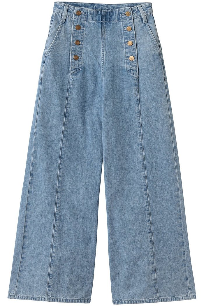 【ランバン オン ブルー/LANVIN en Bleu】のLee×LANVIN en Bleuデニムマリンパンツ インテリア・キッズ・メンズ・レディースファッション・服の通販 founy(ファウニー) https://founy.com/ ファッション Fashion レディースファッション Fashion for Women パンツ Pants & Trousers アンティーク Antique-Inspired デニム Denim, Jeans Material ファブリック Fabric, Textile フロント Front, Front Design ブリーチ Bleach, Washed Finish ワイド Wide, Wide Fit ワーク Workwear, Utility Style エレガント 上品 Elegant |ID: prp329100004918800 ipo3291000000036896905