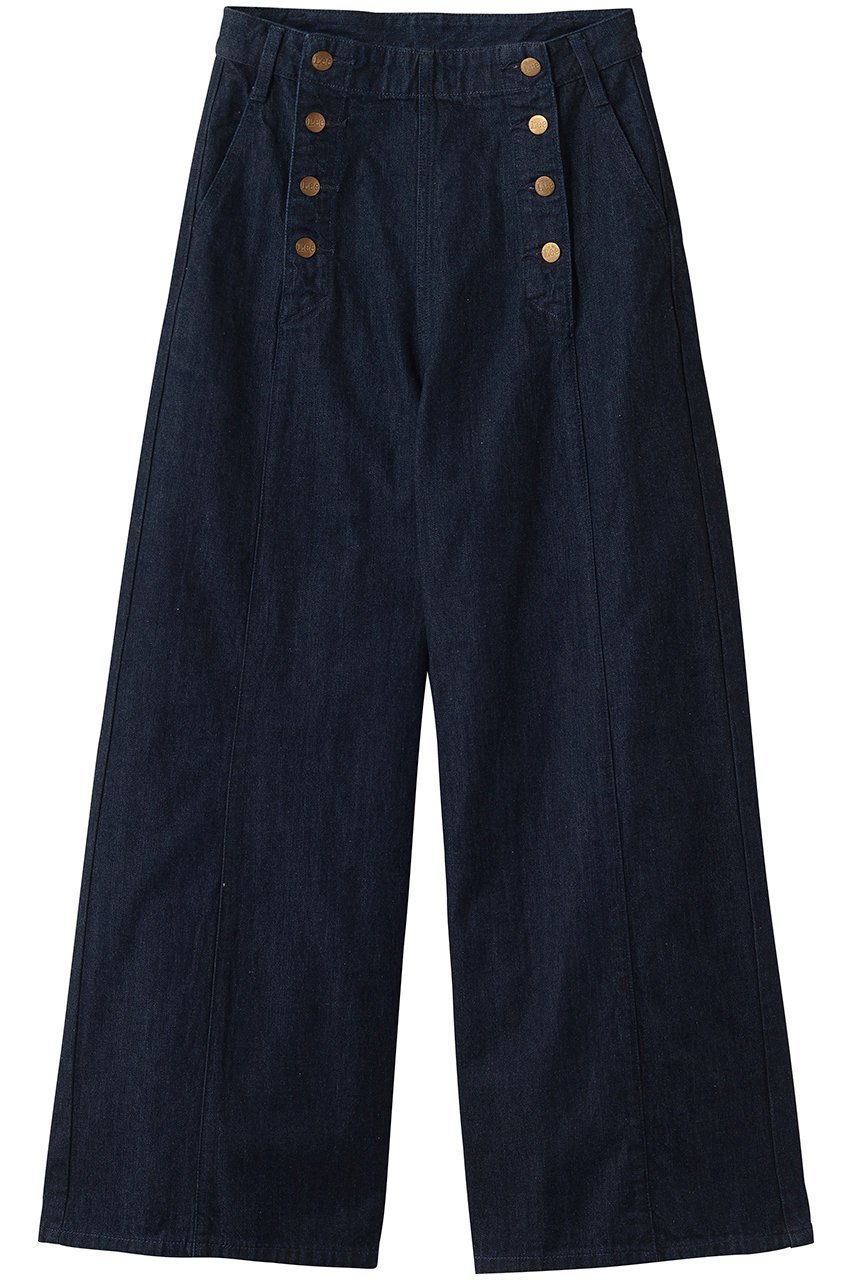 【ランバン オン ブルー/LANVIN en Bleu】のLee×LANVIN en Bleuデニムマリンパンツ インテリア・キッズ・メンズ・レディースファッション・服の通販 founy(ファニー) 　ファッション　Fashion　レディースファッション　Fashion for Women　パンツ　Pants & Trousers　アンティーク　Antique-Inspired　デニム　Denim, Jeans Material　ファブリック　Fabric, Textile　フロント　Front, Front Design　ブリーチ　Bleach, Washed Finish　ワイド　Wide, Wide Fit　ワーク　Workwear, Utility Style　エレガント 上品　Elegant　ネイビー|ID: prp329100004918800 ipo3291000000036896907