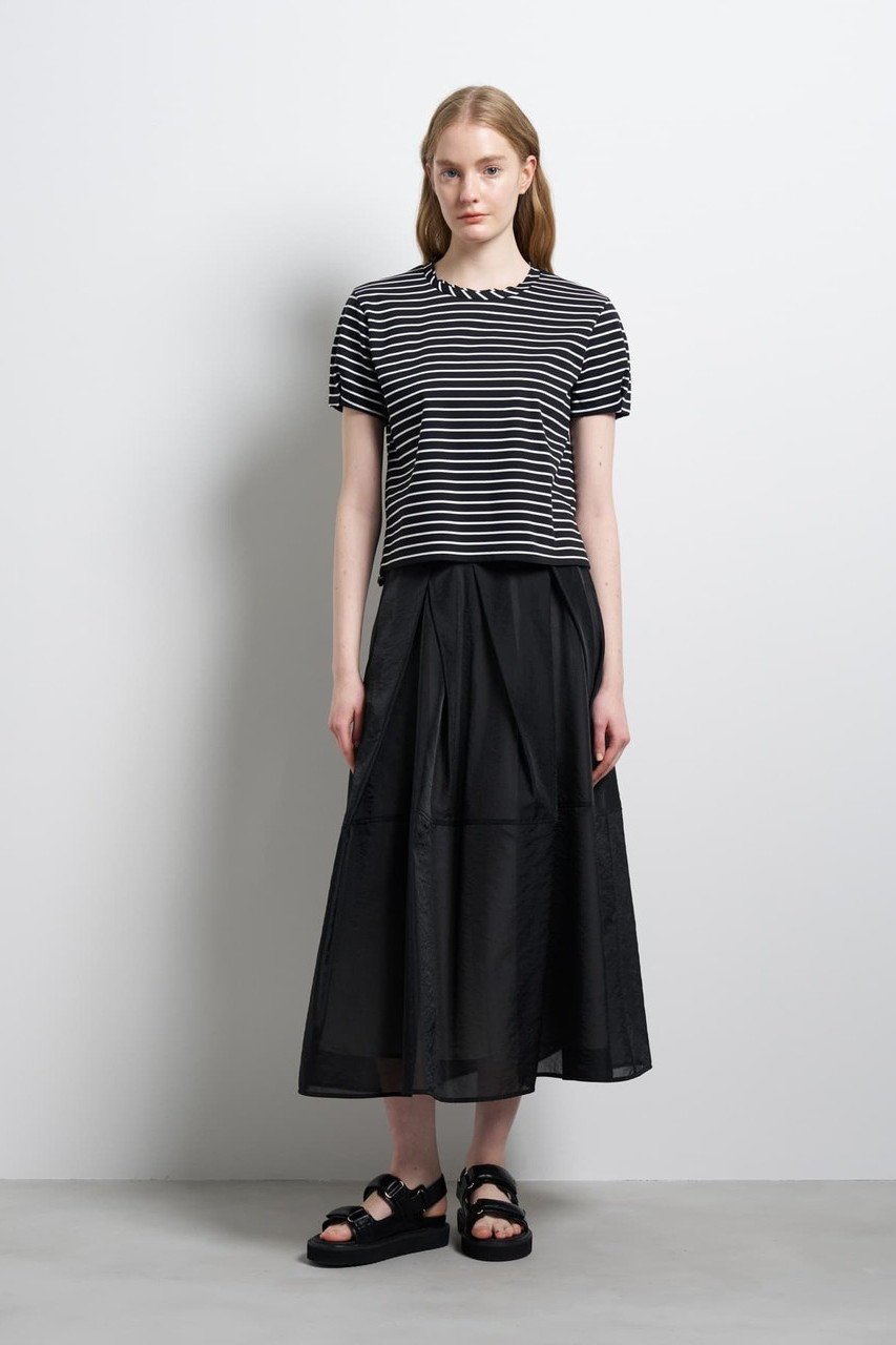 【ランバン オン ブルー/LANVIN en Bleu】のタックスリーブカットソー 人気、トレンドファッション・服の通販 founy(ファニー) ファッション Fashion レディースファッション Fashion for Women トップス・カットソー Cut & Sew Tops シャツ・ブラウス・オフィスカジュアル Elegant Blouses & Button-Ups ロングTシャツ・Tシャツ Longline T-Shirts & Tees カットソー・ベーシックTシャツ Cut-and-Sewn Tops / Stretch Tees & Basics ショート Short, Short Length シルケット Silket, Silky Cotton スリーブ Sleeve, Long Sleeve / Short Sleeve ファブリック Fabric, Textile フォルム Silhouette, Form ボーダー Border, Stripe 定番 Standard, Basic Item ビジネス 仕事 通勤 Business / Work / Commuting other-8|ID: prp329100004918801 ipo3291000000036896926