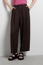 【ランバン オン ブルー/LANVIN en Bleu】のツイルタックカーブパンツ 人気、トレンドファッション・服の通販 founy(ファニー) ファッション Fashion レディースファッション Fashion for Women パンツ Pants & Trousers おすすめ Recommended / Our Picks クロップド Cropped, Short Length シンプル Simple, Minimal ジャケット Jacket, Outerwear ファブリック Fabric, Textile フォルム Silhouette, Form リネン Linen, Linen Fabric リラックス Relax, Relaxed Fit ワイド Wide, Wide Fit エレガント 上品 Elegant thumbnail ブラウン|ID: prp329100004918802 ipo3291000000036896928