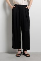 【ランバン オン ブルー/LANVIN en Bleu】のツイルタックカーブパンツ 人気、トレンドファッション・服の通販 founy(ファニー) ファッション Fashion レディースファッション Fashion for Women パンツ Pants & Trousers おすすめ Recommended / Our Picks クロップド Cropped, Short Length シンプル Simple, Minimal ジャケット Jacket, Outerwear ファブリック Fabric, Textile フォルム Silhouette, Form リネン Linen, Linen Fabric リラックス Relax, Relaxed Fit ワイド Wide, Wide Fit エレガント 上品 Elegant thumbnail ブラック|ID: prp329100004918802 ipo3291000000036896930