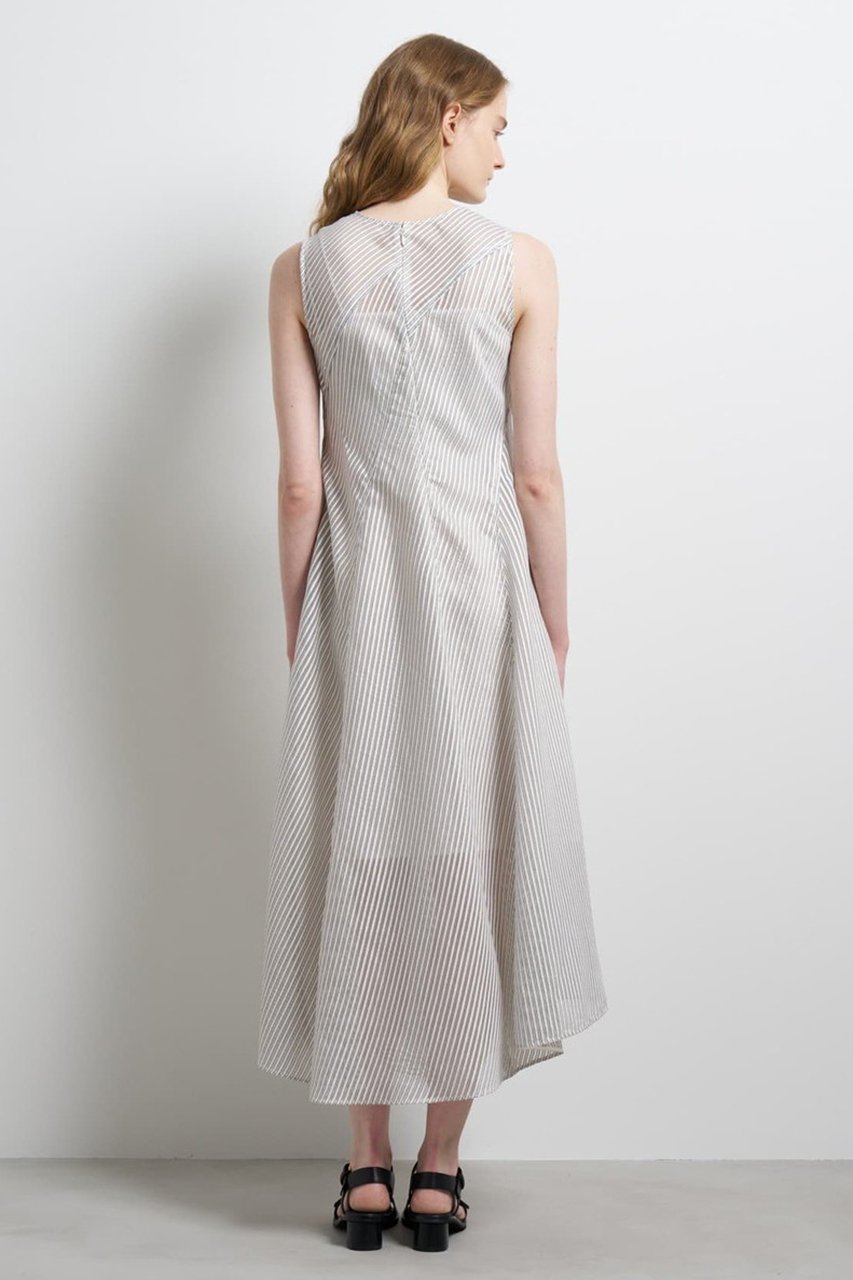 【ランバン オン ブルー/LANVIN en Bleu】のエスカルゴフレアワンピース 人気、トレンドファッション・服の通販 founy(ファニー) 　ファッション　Fashion　レディースファッション　Fashion for Women　ワンピース　Dresses　チュニック　Tunic Tops & Dresses　アンダー　Underwear Essentials　軽量　Lightweight, Ultra Light　サマー　Summer, Summer Style　シアー　Sheer, See-Through　シルク　Silk, 100% Silk　ストライプ　Stripe, Striped Pattern　タフタ　Taffeta, Structured Fabric　チュニック　Tunic, Long Top　ドレス　Dress, One-Piece　なめらか　Smooth, Silky Texture　パターン　Pattern, Design Print　ファブリック　Fabric, Textile　フレア　Flare, Flared　無地　Plain, Solid Color　リゾート　Resort, Vacation Style　リラックス　Relax, Relaxed Fit　ロング　Long, Long-Length　夏　Summer　旅行　Travel　エレガント 上品　Elegant　other-3|ID: prp329100004918803 ipo3291000000036896964